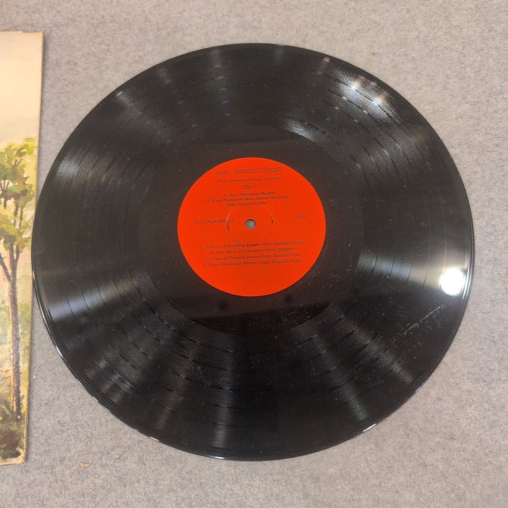 Saks Baptist Choir Rev Sherman Harper Pastor Vintage Gospel Vinyl LP Record - Picture 3 of 6